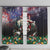 USA Christmas Window Curtain Santa Claus With Eagle - Wonder Print Shop