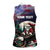 Personalized USA Christmas Women Sleeveless Polo Shirt Santa Claus With Eagle - Wonder Print Shop