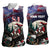 Personalized USA Christmas Women Sleeveless Polo Shirt Santa Claus With Eagle - Wonder Print Shop