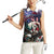 Personalized USA Christmas Women Sleeveless Polo Shirt Santa Claus With Eagle - Wonder Print Shop