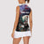 Personalized USA Christmas Women Sleeveless Polo Shirt Santa Claus With Eagle - Wonder Print Shop