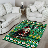 Nigeria Christmas Area Rug Eagle Santa African Pattern - Wonder Print Shop