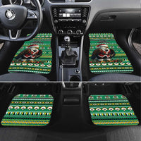 Nigeria Christmas Car Mats Eagle Santa African Pattern - Wonder Print Shop