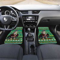 Nigeria Christmas Car Mats Eagle Santa African Pattern - Wonder Print Shop