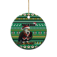 Nigeria Christmas Ceramic Ornament Eagle Santa African Pattern - Wonder Print Shop