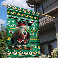 Nigeria Christmas Garden Flag Eagle Santa African Pattern - Wonder Print Shop