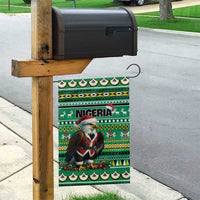 Nigeria Christmas Garden Flag Eagle Santa African Pattern - Wonder Print Shop