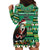 Nigeria Christmas Hoodie Dress Eagle Santa African Pattern - Wonder Print Shop