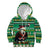 Nigeria Christmas Kid Hoodie Eagle Santa African Pattern - Wonder Print Shop