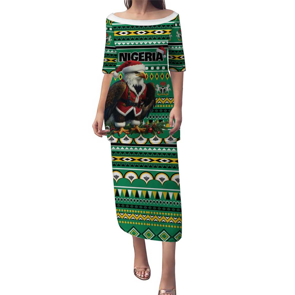 Nigeria Christmas Puletasi Eagle Santa African Pattern - Wonder Print Shop