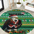 Nigeria Christmas Round Carpet Eagle Santa African Pattern