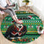 Nigeria Christmas Round Carpet Eagle Santa African Pattern
