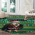 Nigeria Christmas Round Carpet Eagle Santa African Pattern