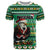 Nigeria Christmas T Shirt Eagle Santa African Pattern - Wonder Print Shop