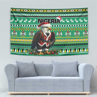 Nigeria Christmas Tapestry Eagle Santa African Pattern - Wonder Print Shop