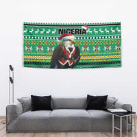 Nigeria Christmas Tapestry Eagle Santa African Pattern - Wonder Print Shop