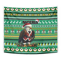Nigeria Christmas Tapestry Eagle Santa African Pattern - Wonder Print Shop