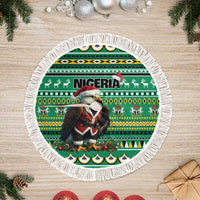 Nigeria Christmas Tree Skirt Eagle Santa African Pattern - Wonder Print Shop