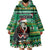 Nigeria Christmas Wearable Blanket Hoodie Eagle Santa African Pattern - Wonder Print Shop
