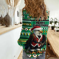Nigeria Christmas Women Casual Shirt Eagle Santa African Pattern - Wonder Print Shop