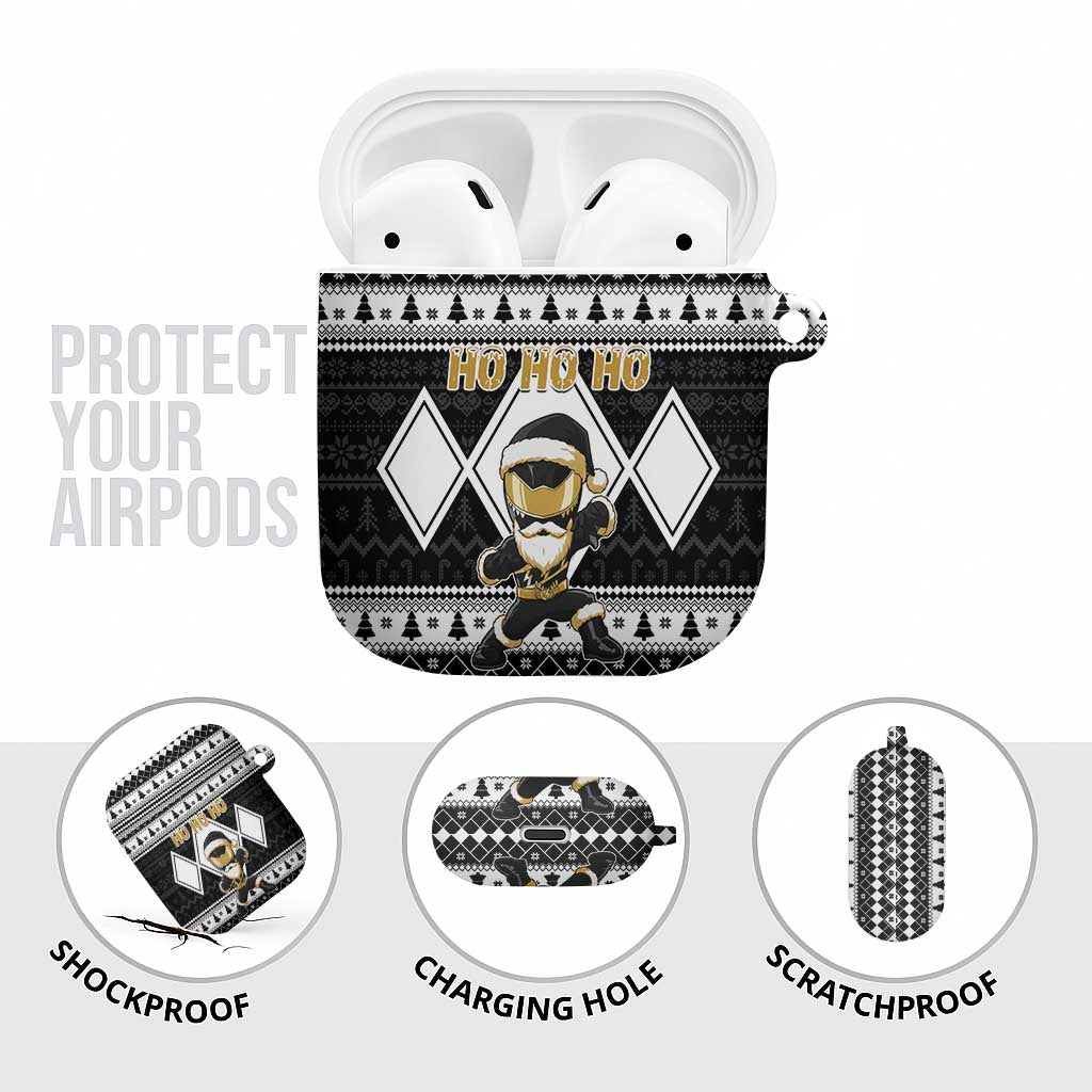 Power Black Ranger Santa Claus AirPods Case Funny Christmas - Wonder Print Shop