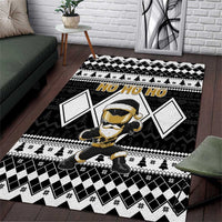 Power Black Ranger Santa Claus Area Rug Funny Christmas - Wonder Print Shop