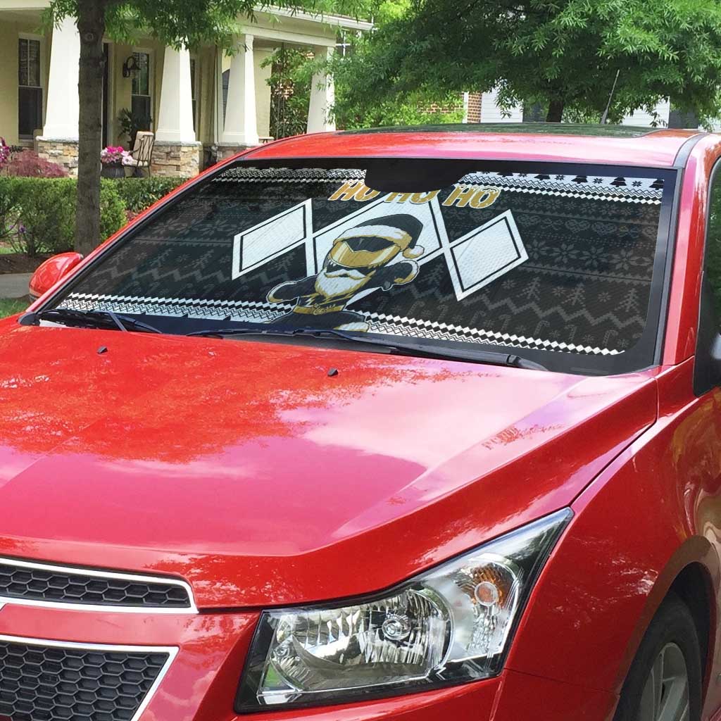 Power Black Ranger Santa Claus Auto Sun Shade Funny Christmas - Wonder Print Shop