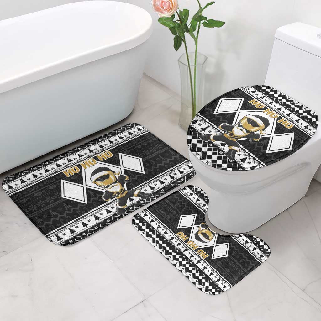 Power Black Ranger Santa Claus Bathroom Set Funny Christmas - Wonder Print Shop