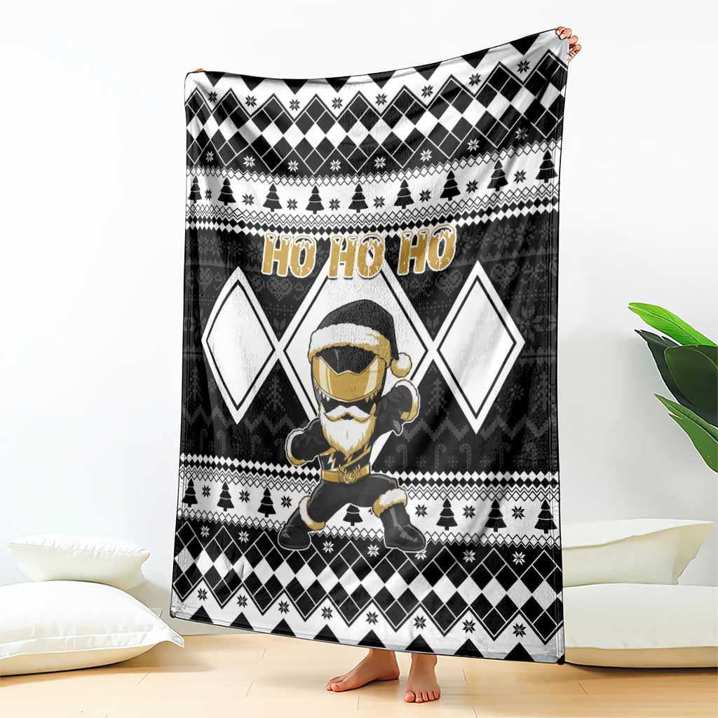 Power Black Ranger Santa Claus Blanket Funny Christmas - Wonder Print Shop