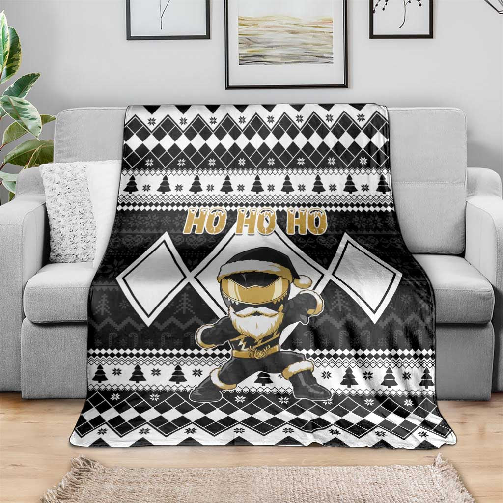 Power Black Ranger Santa Claus Blanket Funny Christmas - Wonder Print Shop