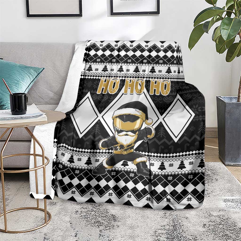 Power Black Ranger Santa Claus Blanket Funny Christmas - Wonder Print Shop