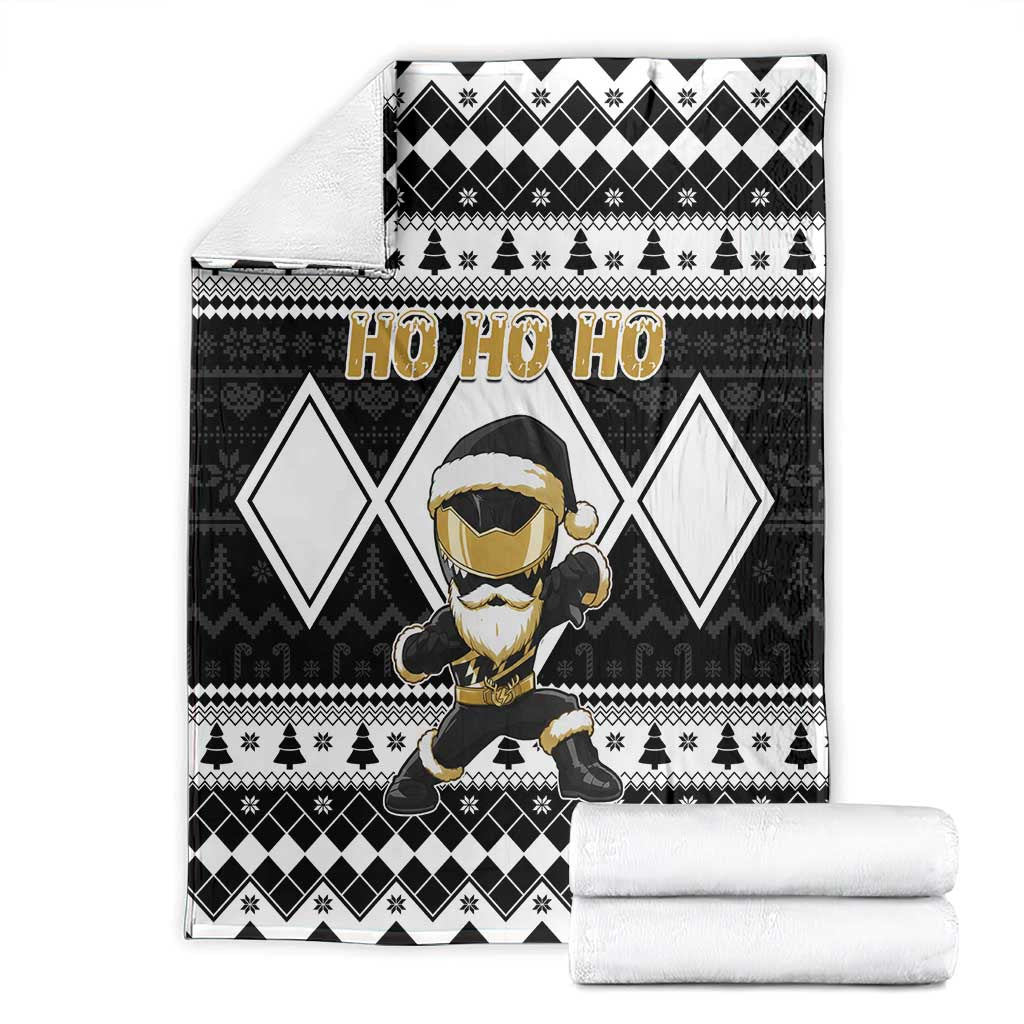 Power Black Ranger Santa Claus Blanket Funny Christmas - Wonder Print Shop