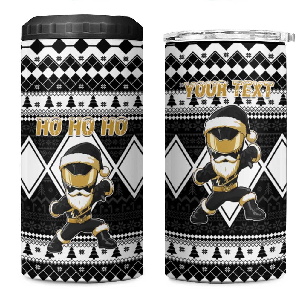 Personalized Power Black Ranger Santa Claus 4 in 1 Can Cooler Tumbler Funny Christmas - Wonder Print Shop