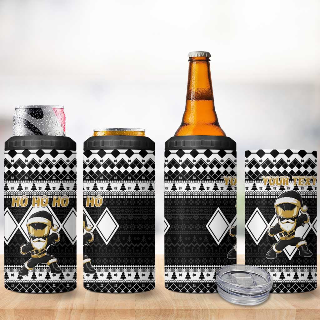 Personalized Power Black Ranger Santa Claus 4 in 1 Can Cooler Tumbler Funny Christmas - Wonder Print Shop