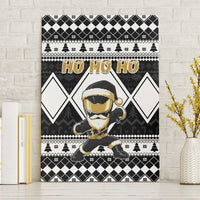 Power Black Ranger Santa Claus Canvas Wall Art Funny Christmas - Wonder Print Shop