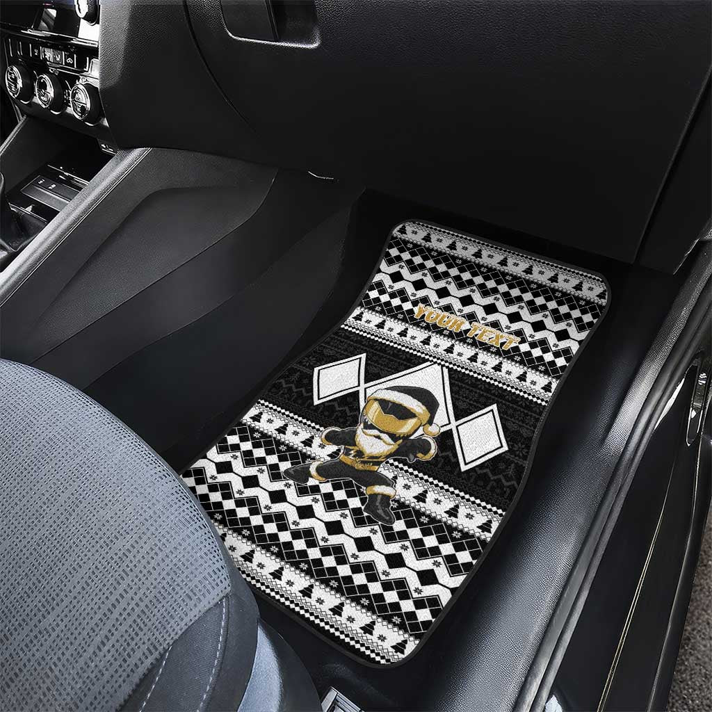 Personalized Power Black Ranger Santa Claus Car Mats Funny Christmas - Wonder Print Shop