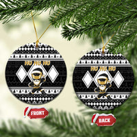 Power Black Ranger Santa Claus Ceramic Ornament Funny Christmas - Wonder Print Shop
