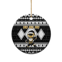 Power Black Ranger Santa Claus Ceramic Ornament Funny Christmas - Wonder Print Shop