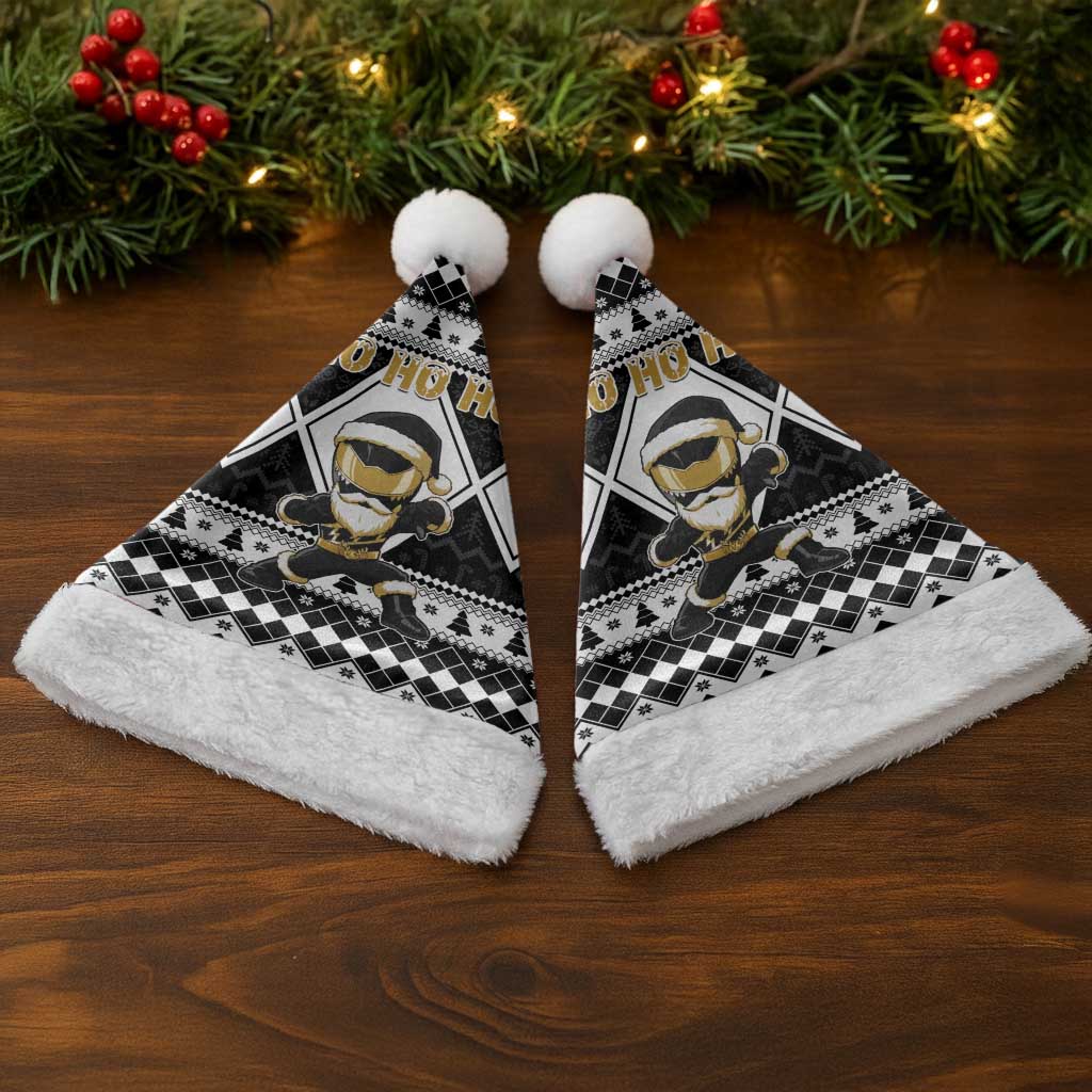 Power Black Ranger Santa Claus Christmas Santa Hat Funny Christmas - Wonder Print Shop