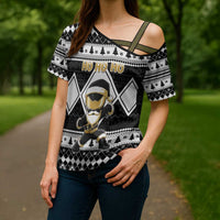 Personalized Power Black Ranger Santa Claus Cross Shoulder Shirt Funny Christmas - Wonder Print Shop