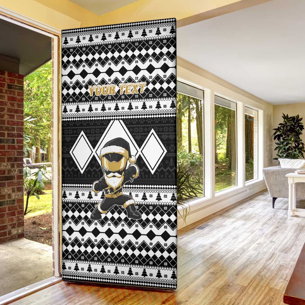 Personalized Power Black Ranger Santa Claus Door Cover Funny Christmas - Wonder Print Shop