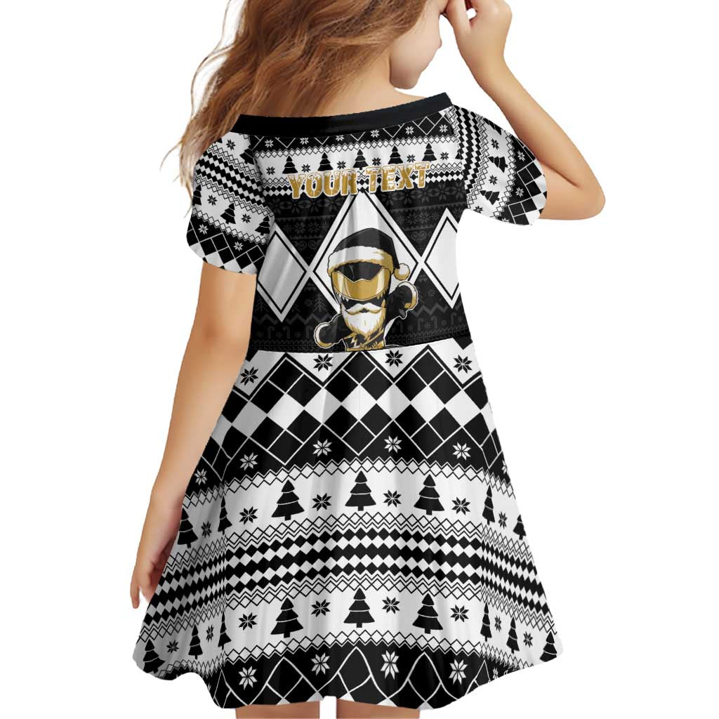 Personalized Power Black Ranger Santa Claus Family Matching Long Sleeve Bodycon Dress and Hawaiian Shirt Funny Christmas - Wonder Print Shop