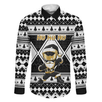 Personalized Power Black Ranger Santa Claus Family Matching Long Sleeve Bodycon Dress and Hawaiian Shirt Funny Christmas - Wonder Print Shop