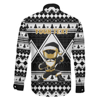 Personalized Power Black Ranger Santa Claus Family Matching Long Sleeve Bodycon Dress and Hawaiian Shirt Funny Christmas - Wonder Print Shop