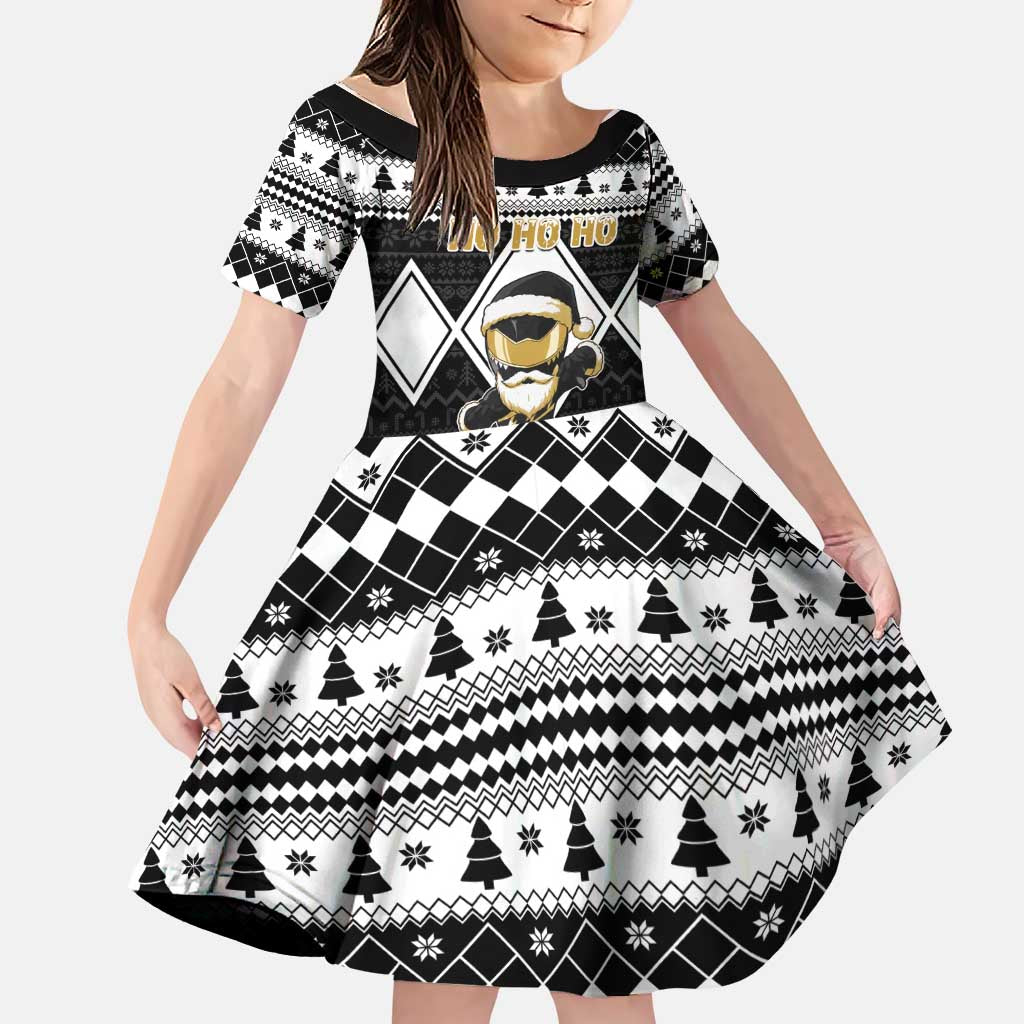Personalized Power Black Ranger Santa Claus Family Matching Mermaid Dress and Hawaiian Shirt Funny Christmas - Wonder Print Shop