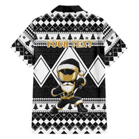 Personalized Power Black Ranger Santa Claus Family Matching Mermaid Dress and Hawaiian Shirt Funny Christmas - Wonder Print Shop