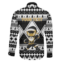 Personalized Power Black Ranger Santa Claus Family Matching Mermaid Dress and Hawaiian Shirt Funny Christmas - Wonder Print Shop