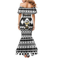 Personalized Power Black Ranger Santa Claus Family Matching Mermaid Dress and Hawaiian Shirt Funny Christmas - Wonder Print Shop