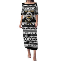 Personalized Power Black Ranger Santa Claus Family Matching Puletasi and Hawaiian Shirt Funny Christmas - Wonder Print Shop