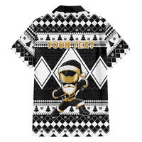 Personalized Power Black Ranger Santa Claus Family Matching Summer Maxi Dress and Hawaiian Shirt Funny Christmas - Wonder Print Shop